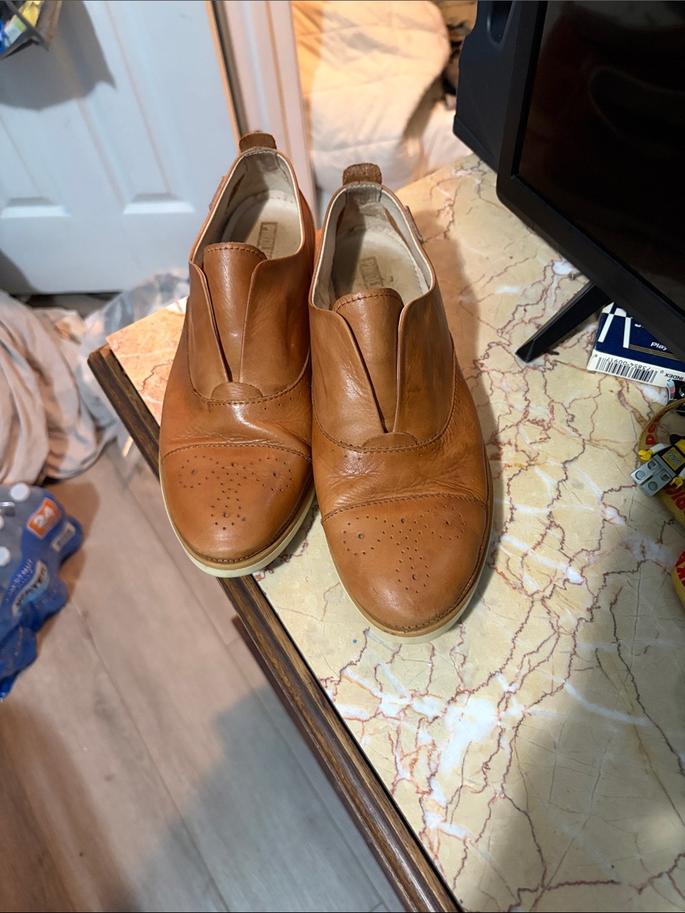 PIKOLINOS Women's Leather Slip-On Loafers - Brown